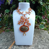 Yggdrasil – Collier arbre de vie en macramé et pierre naturelle | Ancrage, protection, énergie