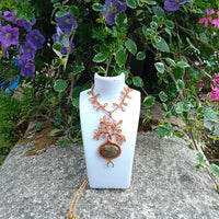 Yggdrasil – Collier arbre de vie en macramé et pierre naturelle | Ancrage, protection, énergie