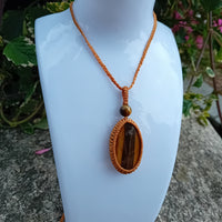 Anou – Collier unisexe en œil de tigre | Protection, force & élégance naturelle